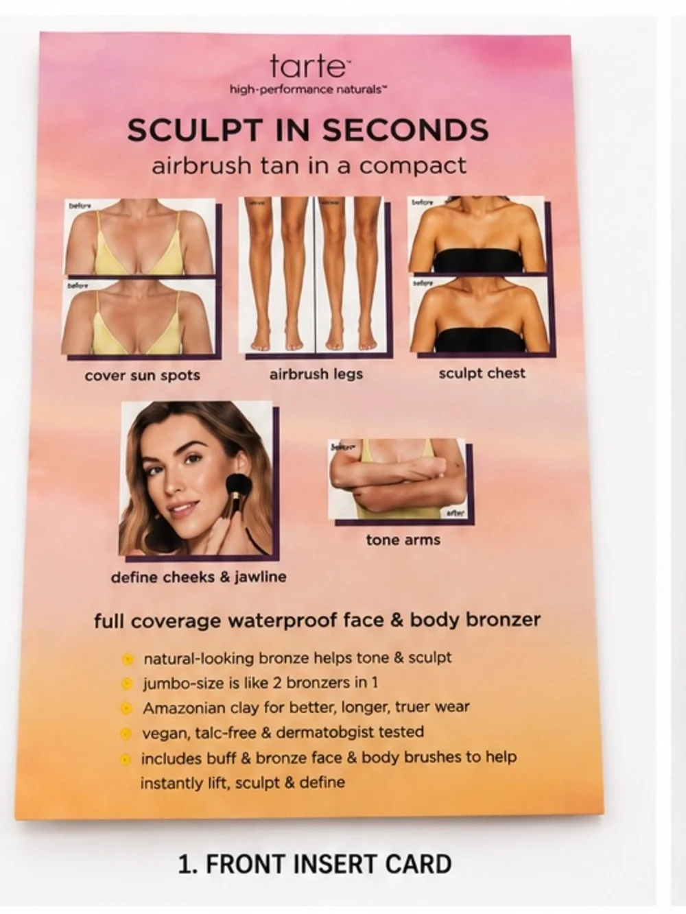 Tarte Sculpt In Seconds Park Ave. Princess Tan Deep Bronzer Sculpting Kit